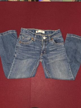 Levi's 511 Slim Jeans in Blue with Tan Patch